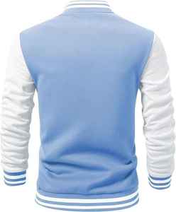 Chaqueta de béisbol universitaria de diseño profesional para hombre, estilo Hip Hop, manga larga, bolsillos delanteros, cuello levantado, chaqueta universitaria para hombre - Product Image 2