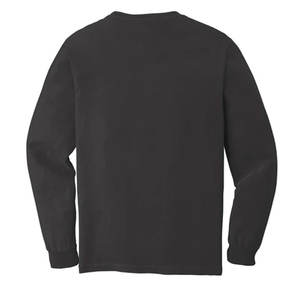 เสื้อยืดแขนยาวคอกลมแขนยาวสีล้วนของผู้ชายไซส์สหรัฐอเมริกา - Product Image 5