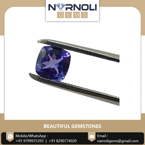Piedras Preciosas Sueltas de Tanzanita Natural de Corte Cojín de 6 mm, Cristales Facetados en Forma de Almohada de Color Azul Violeta, Paquete para Fundición de Anillos Solitarios Personalizados - Product Image 2
