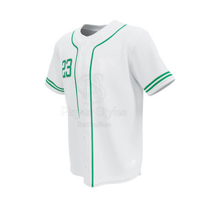 Maillot de baseball à manches courtes pour hommes Design personnalisé Style joueur Confortable Nouveaux vêtements de sport unis Polyester respirant - Product Image 3