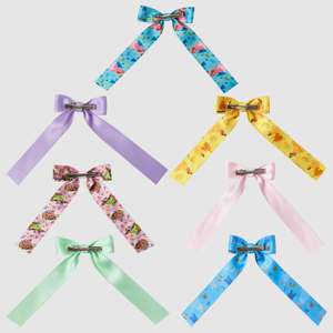 Lot de 7 pinces à cheveux en métal à queue longue imprimées Princesse, personnalisables OEM/ODM, prix direct usine pour la décoration capillaire - Product Image 2