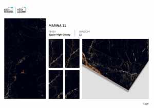 Azulejos de Porcelana Super Negros de Alto Brillo, 24x48 Pulgadas, Azulejos Pulidos Premium para Espacios Interiores Modernos - Product Image 2