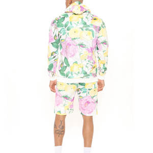 100 por ciento algodón gimnasio Fitness conjuntos de Pakistán logotipo personalizado para hombre Sudadera con capucha y pantalones cortos conjunto de dos piezas 100% algodón ropa de entrenamiento - Product Image 2