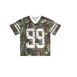Jersey de malla de alta calidad, secado rápido y transpirable, ropa deportiva universitaria de gran tamaño, camiseta de fútbol americano de manga corta para todos los tamaños - Product Image 1