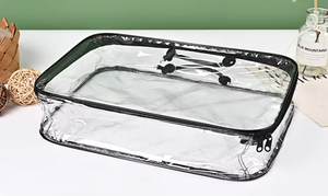 Reusable Transparent PVC 4 Side Gussets Storage Duvet Bed Set and Pillow Bag With Patch Handle For Household Use PVC Bag - Product Image 6