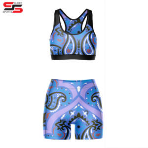 High Waist Shorts Yoga <b>Bra</b> Short Set Breathable Fitness Sports Clothing Solid <b>Back</b> Design Workout Sets for Women - Product Image 5