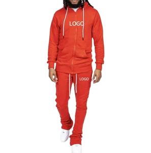 Conjuntos Deportivos de Chándal al por Mayor, Dos Piezas, 100% Algodón, Corte Ajustado, Invierno, Ropa Deportiva Masculina, Chándal Apilado 2025 - Product Image 6