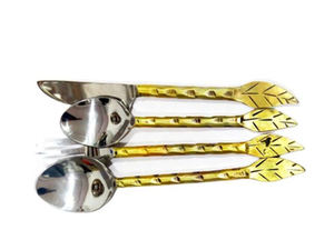 Luxurious Silver Plated Stainless Steel <b>Flatware</b> Set Mirror Finished Perfect for Elegant Dining and Special Occasions Usage - Product Image 5