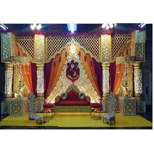 Décor de scène de mariage ouvert de Style Rajwada traditionnel scène de mariage à thème traditionnel scène de mariage traditionnelle indienne du sud - Product Image 1