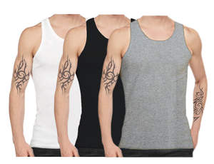 3 & 6 <b>Pack</b> <b>Men's</b> Sleeveless Summer Tank Top 100% Cotton Casual Gym <b>Vest</b> Anti-Pilling Breathable Solid Style S-3XL - Product Image 5