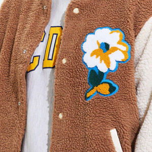 New Fashion Custom Design Formal Coated <b>Sherpa</b> Fleece <b>Jacket</b> For <b>Men</b> Custom Made Solid Color <b>Men's</b> Embroidered <b>Jacket</b> For <b>Men</b> - Product Image 6