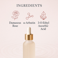 Sérum de Visage Éclat à la Rose de Damas Certifié GMP de Marque Privée
