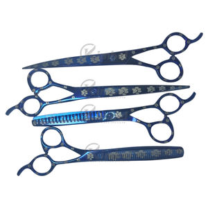 Tijera de peluquero profesional, cuchillas rectas de acero inoxidable, punta afilada de calidad súper fina, mango medio para diestros personalizable - Product Image 2