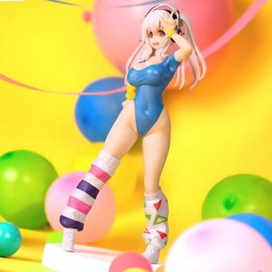 Figura Coleccionable de Anime <span class=keywords><strong>Super</strong></span> <span class=keywords><strong>Sonico</strong></span> de los 80, Traje de Baño Azul Retro, Licencia Oficial, PVC Auténtico, en Caja Original, Venta al Por Mayor - Product Image 1