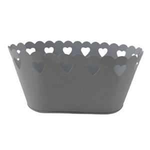 Maceta de hierro de forma ovalada con polvo rojo recubierto para jardinería interior/exterior hogar decorativo jardín macetas y jardineras - Product Image 2