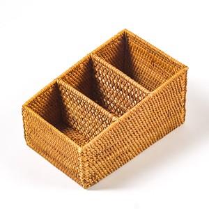 Décor à la maison cuisine tiroir accessoires couverts plateau organisateur rotin support plateau paniers pour ustensiles - Product Image 6