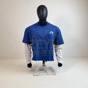 เสื้อยืดแขนยาวผู้ชาย ผ้าถัก ทรงทางการ ผ้าฝ้าย เป็นมิตรกับสิ่งแวดล้อม ระบายอากาศได้ดี แขนสองชั้น รับสกรีนโลโก้ - Product Image 6