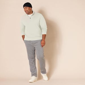 <b>Men</b> Smart Casual <b>Half</b> <b>Zip</b> Breathable Fleece <b>Sweatshirt</b> Premium Cotton Blend Pullover Custom Logo OEM Winter Apparel Manufacturer - Product Image 5