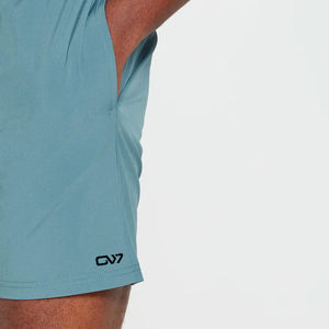 Pantalones cortos de gimnasio para hombre con cintura elástica con cordón, pantalones cortos de gimnasio de tela duradera para uso en gimnasio y deportes al aire libre - Product Image 5