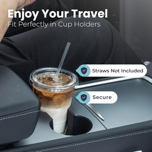 Gobelets en plastique transparent de 24 oz avec couvercles plats, gobelets jetables pour café glacé, gobelets froids sans BPA, gobelets à smoothie en cristal de qualité supérieure, jus, milkshake - Product Image 2