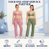 Soutien-gorge de sport personnalisé avec logo, certifié GRS, bleu roi, double bordure rayée, 72 % coton recyclé, 28 % élasthanne, pour extérieur, café, terrasse