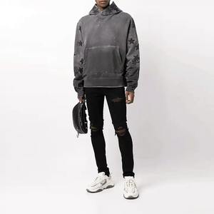 Personalizado Casual Unisex sudaderas pulóver algodón holgado sudaderas con capucha Patchwork parches bordado streetwear hip hop hombres - Product Image 4