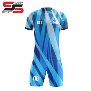 Venta al por mayor de uniformes de fútbol para adultos sublimación baratos personalizados 100% poliéster camisetas de fútbol transpirable conjuntos de camisetas de fútbol para hombres - Product Image 5