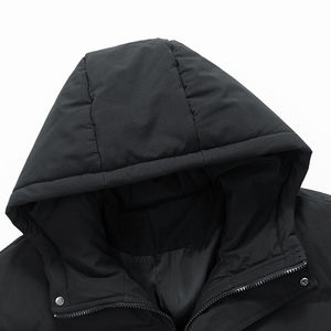 Veste matelassée formelle d'hiver de qualité supérieure avec capuche Logo avant Remplissage en coton épais Manches régulières 100% polyester - Product Image 2