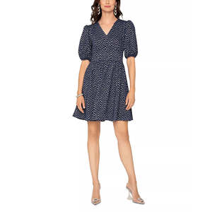 Abito Leota Mabel casual in maglia jacquard con maniche a sbuffo, nero, taglia S, ODM, modello aderente a trapezio con vita naturale, lunghezza maxi autunnale - Product Image 1