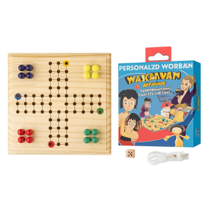 Jeu de Ludo en bois personnalisé Yasir, gadgets promotionnels pour jouets - Product Image 3