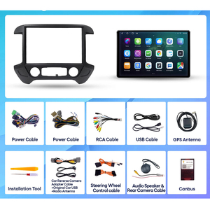 CARUPEZ 13,1 pulgadas <span class=keywords><strong>Android</strong></span> coche estéreo DSP navegación GPS estilo Tesla para Chevrolet Silverado/GMC/Sierra 2014-2018 8 núcleos - Product Image 6