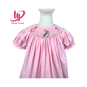 Fournisseur OEM vietnamien de robes smockées pour bébés filles pour la boutique de vêtements pour enfants ligne de vêtements d'été style OEM ODM - Product Image 2