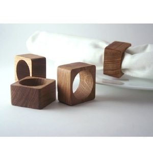 Dark Brown Wooden Napkin <b>Rings</b> for Dining Kitchen Party Wedding Outdoor Table-Durable Tissue Boxes for Various Design Areas - Product Image 1