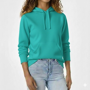 Custom Women Streetwear Printed Front 100% Cotton Lined Fleece Hoodie Trendy Plus Size Casual Sports Pullover Spring Autumn - Product Image 6