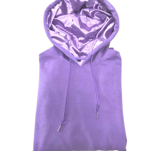 Diseño sudadera en blanco 100% algodón 2 bloques de color lado dividido sudaderas con capucha de seda al por mayor personalizado con forro de satén Sudadera con capucha dividida para hombres - Product Image 5