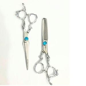 Ensemble de ciseaux de coiffure professionnels Kit de ciseaux de salon de coiffure en acier inoxydable pour la beauté - Product Image 1