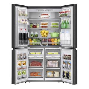 Refrigerador con Congelador de Puertas Francesas HI5 RQ758N4SWFE, Acero Inoxidable Negro, Multidors, Sin Escarcha, Clase E (91.2x72.5x178.5cm) - Product Image 2