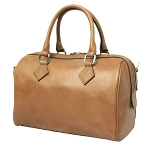 Genuine Leather <b>Sport</b> Barrel Handbag Women <b>Small</b> Duffle Purse Vintage Tan Bowler Satchel Crossbody Shoulder <b>Bag</b> Top Polyester - Product Image 1
