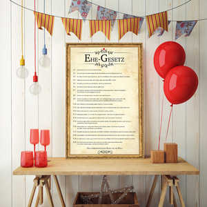 Póster de Estilo Tradicional con Leyes de Matrimonio para Bodas - Product Image 2