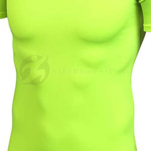 Camisetas deportivas de compresión de punto para hombre, patrón personalizado, transpirable y de secado rápido, cuello redondo, manga corta - Product Image 6