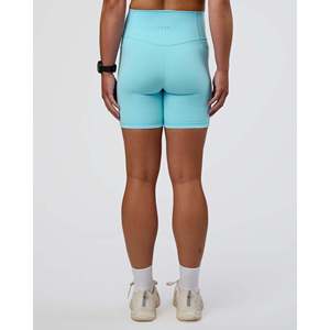Shorts Fusion de Cintura Ultra Alta para Mujer con 6 Bolsillos - Mar Báltico - Product Image 4