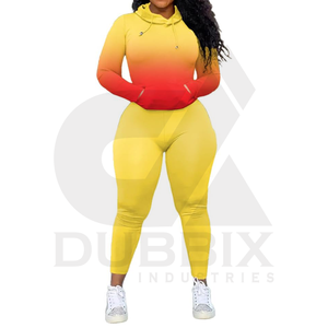 Conjunto de chándal con capucha de manga larga para mujer para correr y deportes, venta al por mayor, chándal de nuevo estilo personalizado para mujer, alta calidad - Product Image 1