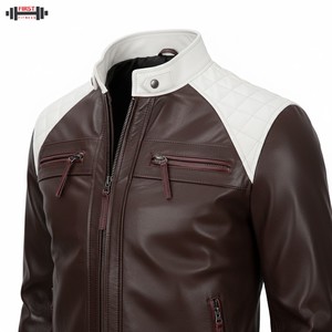 Veste en cuir d'hiver pour homme personnalisée authentique, style bombardier, moto, fermeture éclair, imperméable, coupe-vent, cuir PU de haute qualité - Product Image 6