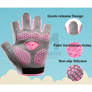 Guantes de Gimnasio Cómodos y Transpirables con Absorción de Impactos de Silicona Líquida, Guantes de Medio Dedo para Levantamiento de Pesas - Product Image 3