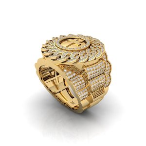 Bague de cocktail SHREYA DIAM Croix Chrétienne en Argent 925 avec Moissanite Sertie Pavé, Bijou Religieux Unisexe, Rhodium/Rose - Product Image 4