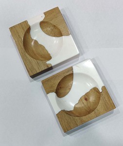 ที่ใส่เถ้าไม้แข็งแบบฝังทองเหลืองสีธรรมชาติในร่มที่ใส่เถ้าไม้แข็งแบบพกพาใช้ในสำนักงาน - Product Image 2