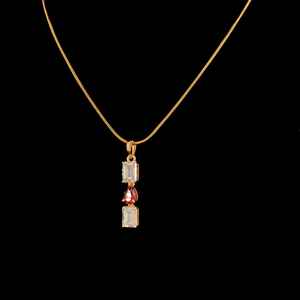 เครื่องประดับที่ดีการออกแบบใหม่ทันสมัยมรกตตัดมรกตเสน่ห์จี้ชุบทองสำหรับผู้หญิง - Product Image 1