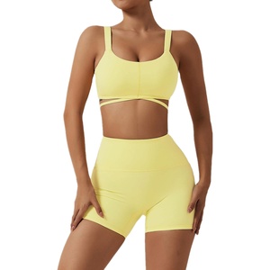 Ensemble deux pièces pour femmes, neuf, ensembles courts, tenues en deux pièces, prix de gros, ensemble de sport assorti, ensemble de gym, 2026 - Product Image 1