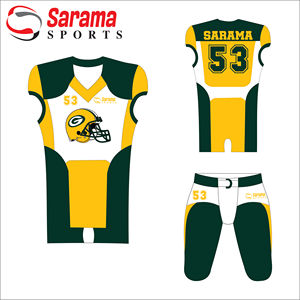 Uniforme de football américain personnalisé de qualité unique en gros/uniforme de football américain en polyester de l'équipe 100%, - Product Image 3