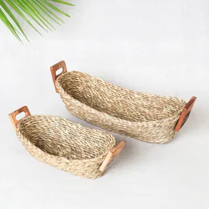 Cesta de pan de yute Premium de alta calidad, diseño rectangular elegante para el hogar, cocina, panadería, uso al por mayor, precio barato, pan de ratán - Product Image 2